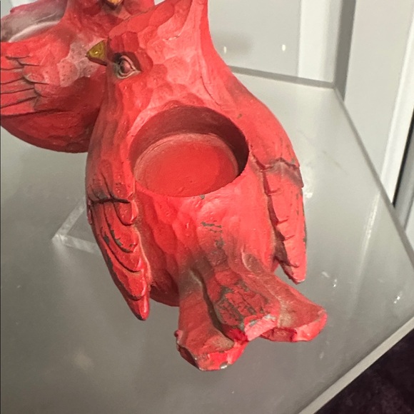 Cardinals Red Bird Candle or Tea Light Holders - Picture 8 of 12